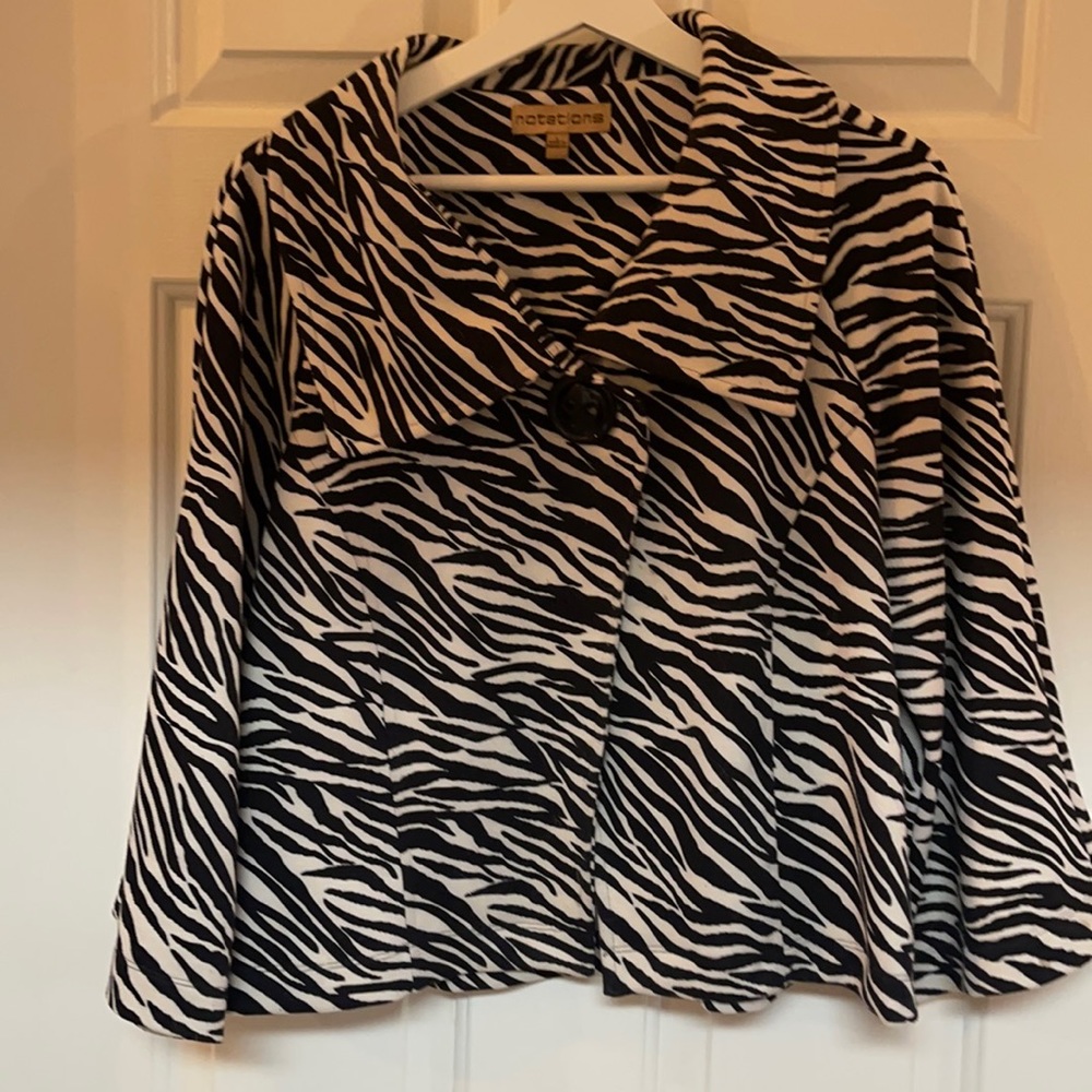 Zebra Print - Swing Coat - Size L - Notations - image 1